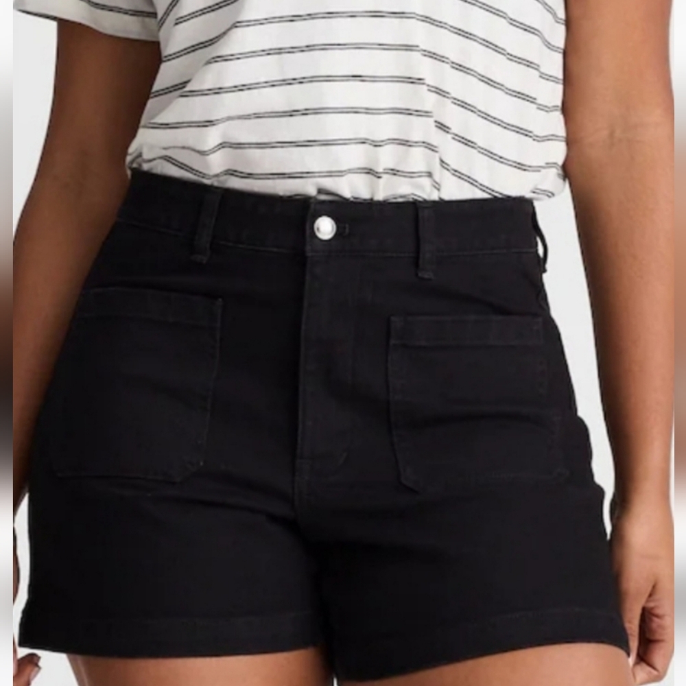 MADEWELL THE EMMETT DENIM shorts In Black Size 33